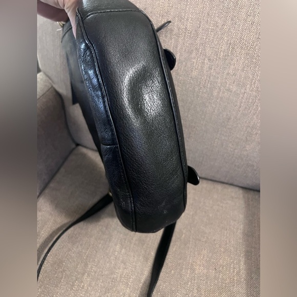 AUTHENTIC FRYE BLACK LEATHER SADDLE BAG CROSSBODY SHLDR HDBAG - Picture 3 of 6